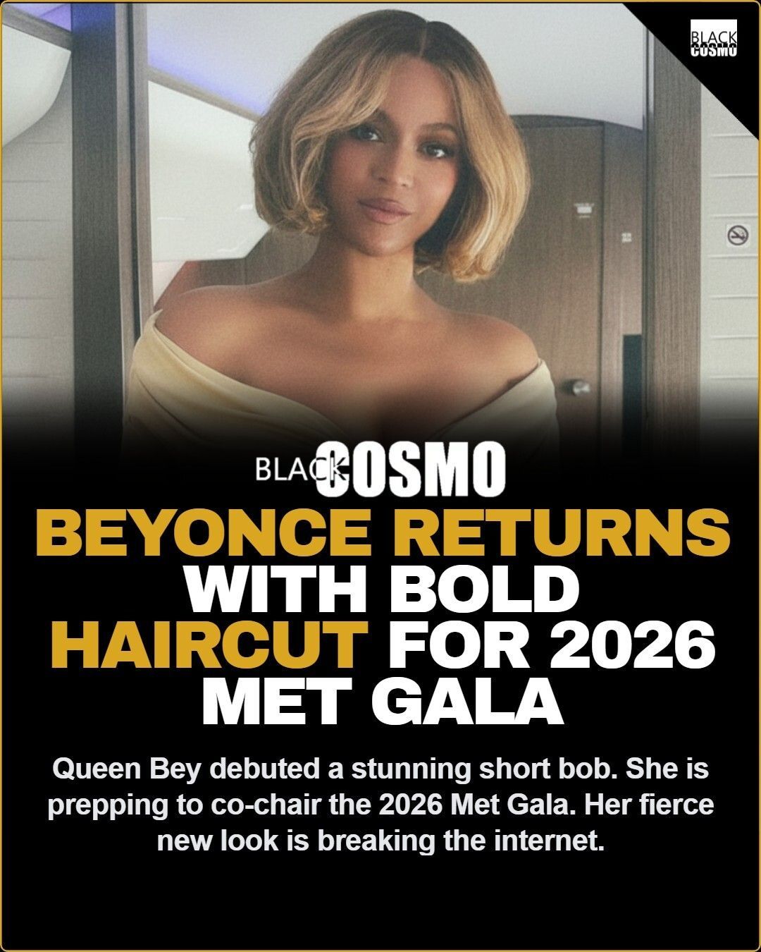Beyoncé Stuns With Bold Haircut Ahead of 2026 Met Gala Beyoncé Stuns With Bold Haircut Ahead of 2026 Met Gala