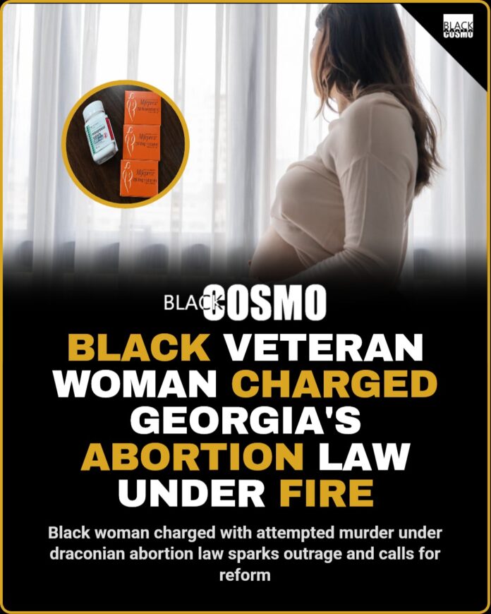 Georgia Abortion Law Targets Female Black Army Vet a photo of a protest sign reading 'Justice for Black Women'