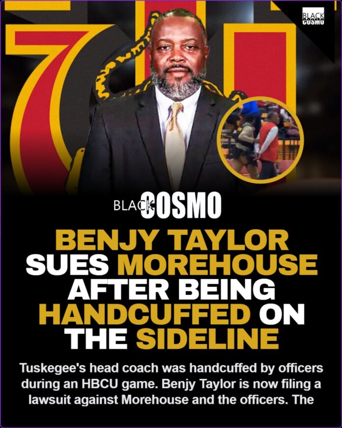 A Tuskegee coach was handcuffed on the sideline at a Morehouse game. Now Benjy Taylor is suing — and the HBCU world is paying very close attention. This is the conversation we need to be having about safety in our own spaces.