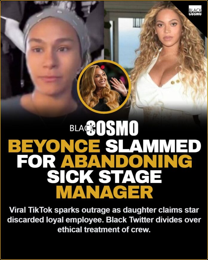 Beyoncé Sick Stage Manager Allegations: Black Twitter Backlash Explodes Beyoncé performing on stage with stage crew visible in the background shadows.
