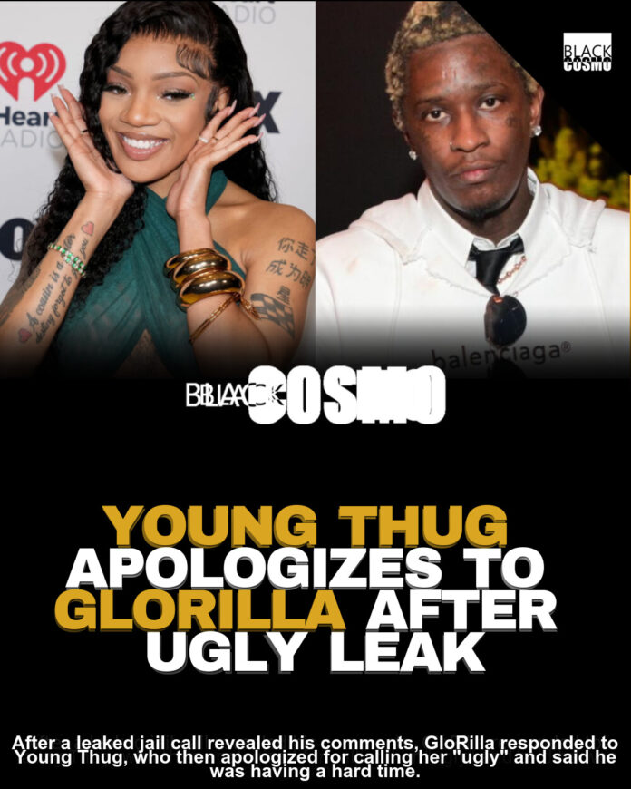 Young Thug Apologizes to GloRilla After Jail Call Young Thug Apologizes to GloRilla After Jail Call