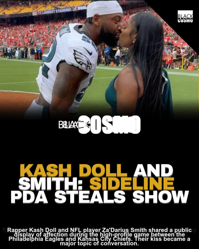 Kash Doll & Za’Darius Smith’s Sideline Kiss! Kash Doll & Za’Darius Smith’s Sideline Kiss!