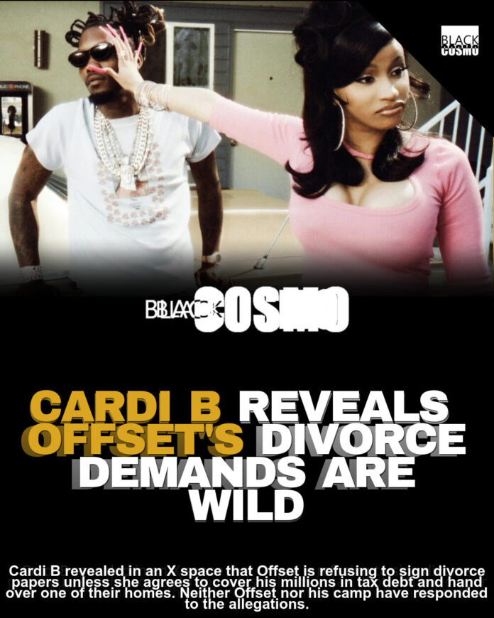 Cardi B: Offset Divorce Stalled Over Tax Bill & Home? Cardi B: Offset Divorce Stalled Over Tax Bill & Home?