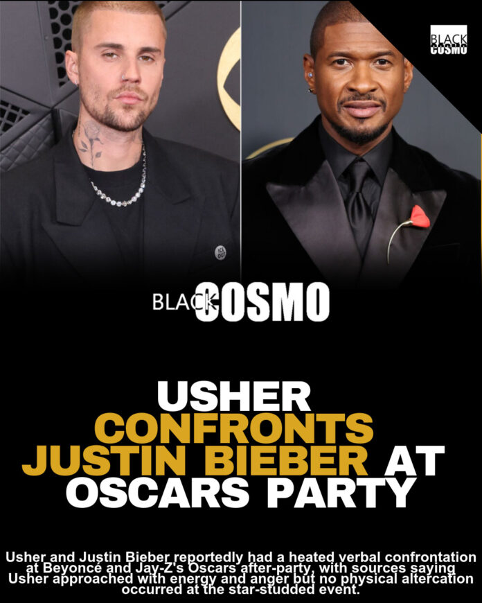 Usher & Justin Bieber Clash at Beyoncé & Jay-Z After-Party 😳 Usher & Justin Bieber Get Into Heated Showdown At Beyoncé & Jay-Z Oscars After-Party!