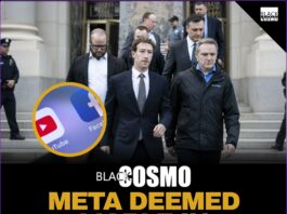 Meta CEO Mark Zuckerberg leaving a courthouse as social media platforms are deemed liable for youth addiction.