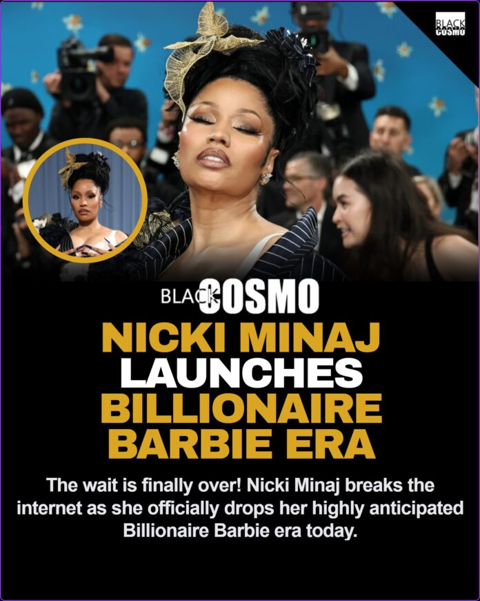 Nicki Minaj Launches ‘Billionaire Barbie’ Era March 27, 2026 Nicki Minaj serving a fierce, high-fashion look as she officially launches her highly anticipated Billionaire Barbie era on March 27, 2026.