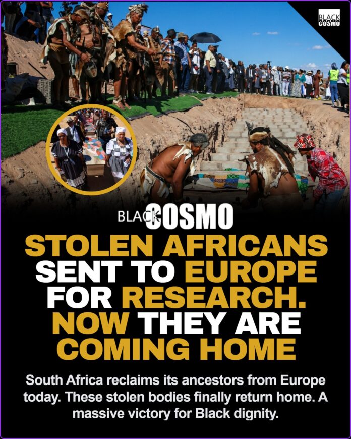 South Africa Reclaims Khoi and San Remains: Restorative Justice Win South African President Cyril Ramaphosa speaking at a historic reburial ceremony for repatriated Khoi and San ancestral remains in the Northern Cape.