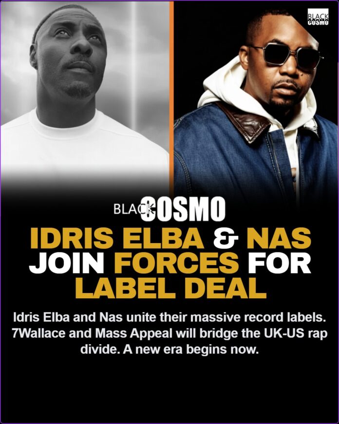 Idris Elba’s 7Wallace & Nas’ Mass Appeal Strike Strategic Partnership Idris Elba and Nas celebrating the new strategic partnership between 7Wallace and Mass Appeal Records