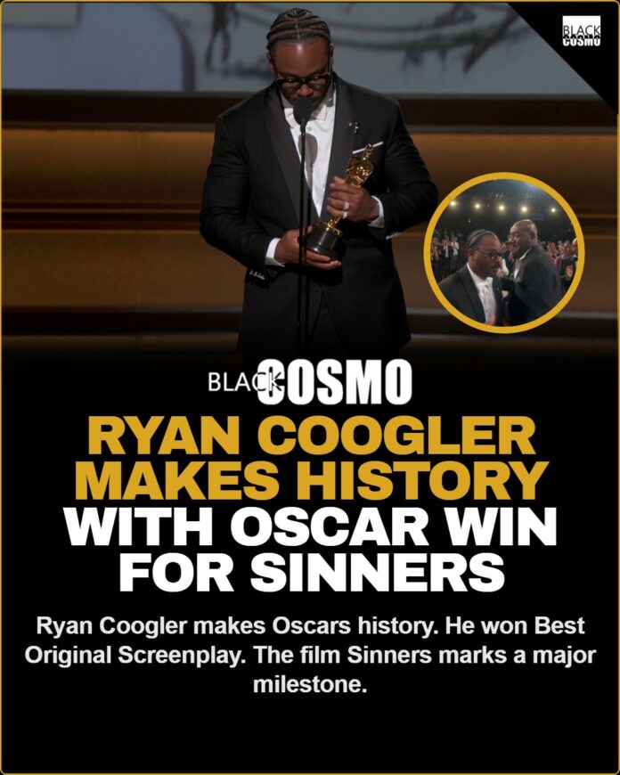 Ryan Coogler Wins Best Original Screenplay Oscar for Sinners Director Ryan Coogler attending an event, representing his historic Academy Award win for Best Original Screenplay.