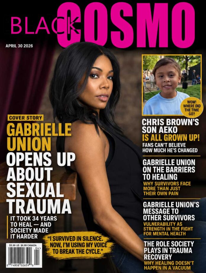 Gabrielle Union On Her 34-Year Journey To Heal From Sexual Trauma A portrait of Gabrielle Union looking confident and serene, reflecting her journey to finding inner peace and healing.
