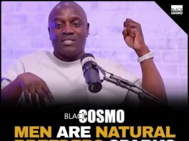 Akon sitting in a podcast studio speaking into a microphone during an interview.