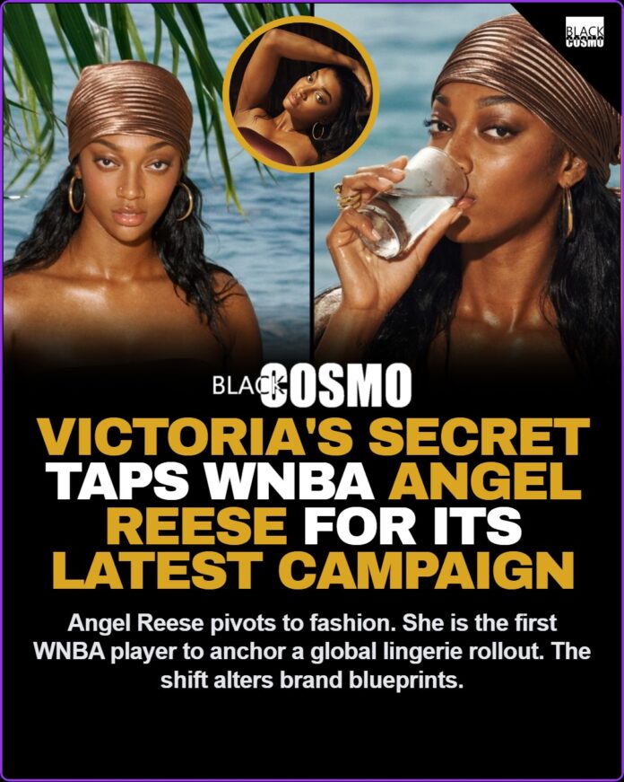 Angel Reese Models for Victoria’s Secret New Campaign Angel Reese modeling Victoria's Secret underwear and swimwear campaign