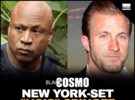 LL Cool J and Scott Caan standing together, looking serious and ready for action.