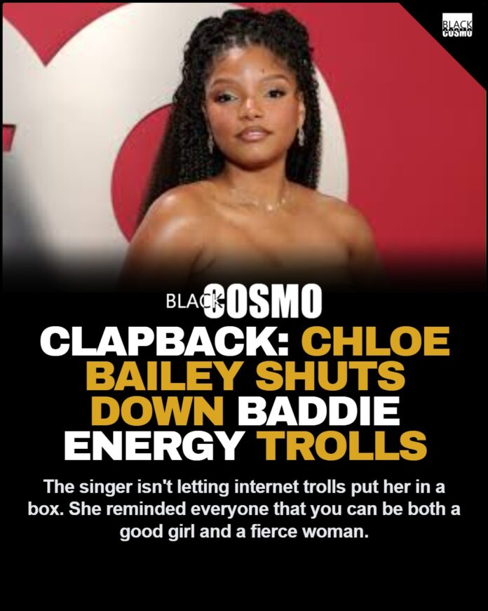 Chloe Bailey Baddie Energy Clapback: Singer Checks Social Media Troll Chloe Bailey looking confident and stylish while standing unapologetically in her power.