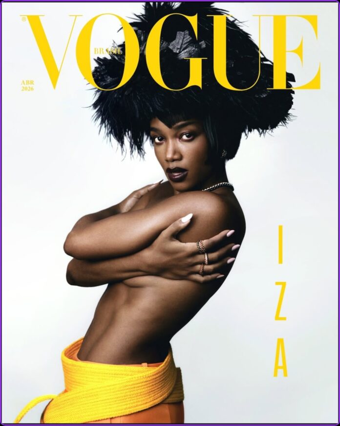 IZA on VOGUE BRASIL April 2026 IZA graces the April 2026 cover of Vogue Brasil, showcasing her impeccable style and high-fashion elegance.