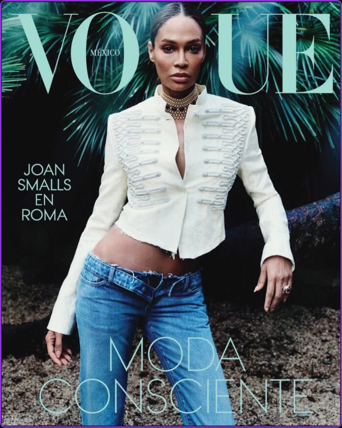 Joan Smalls on Vogue Mexico April 2026 Joan Smalls modeling for the Vogue Latin America April 2026 cover feature.