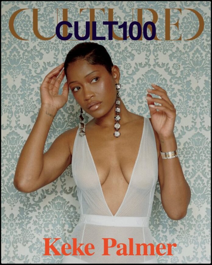 Keke Palmer on Cultured Mag April 2026 Cover Keke Palmer posing in a sleek, high-fashion tailored look for Cultured Magazine, featuring immaculate makeup by Kenya Alexis and structured hair by Jamika Wilson.