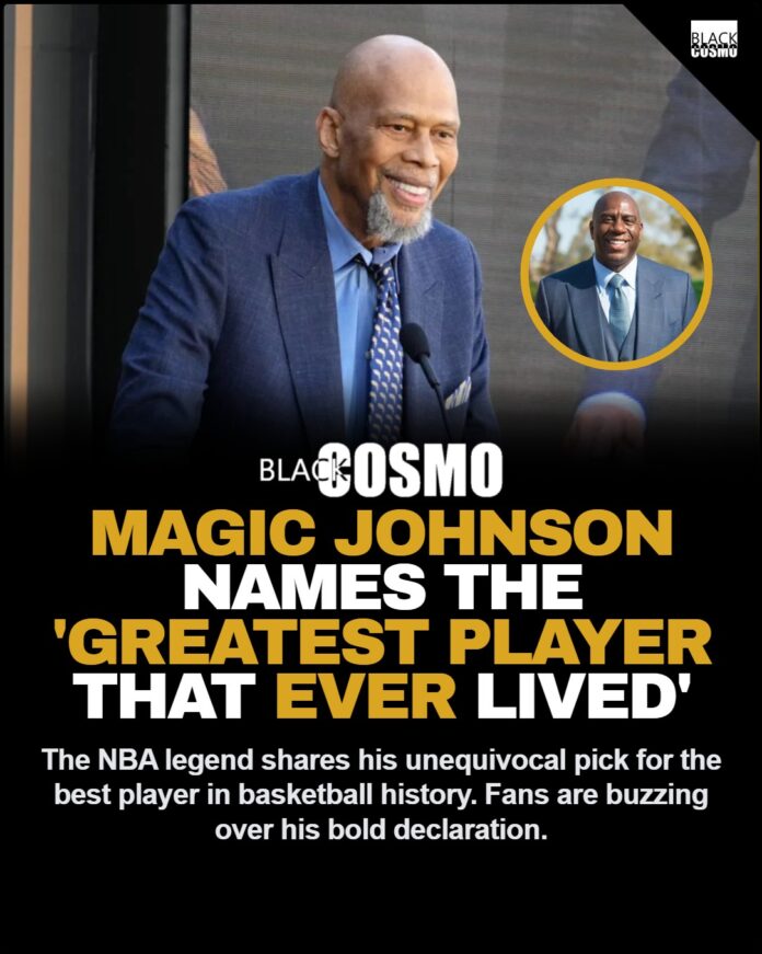 NBA legend Magic Johnson passionately declares Michael Jordan as the greatest basketball player of all time.