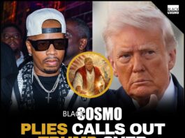 A visual representation related to the news of Plies calling out political hypocrisy.