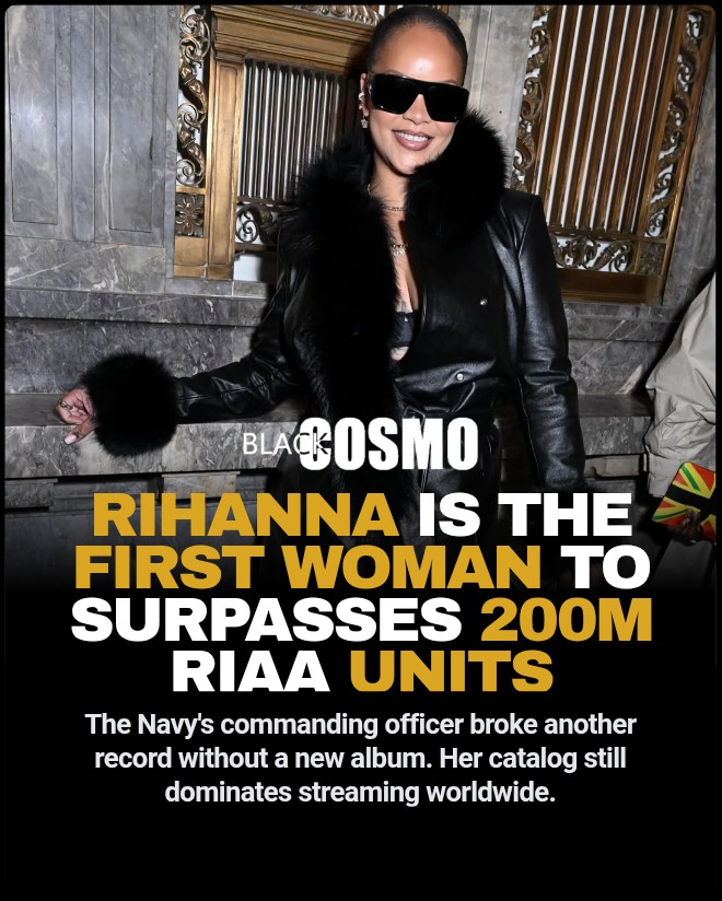 Rihanna reaching 200 million RIAA certifications milestone announcement