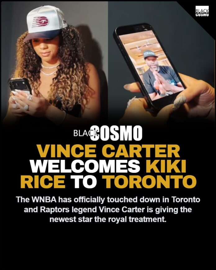 Vince Carter Welcomes Kiki Rice to Toronto Tempo WNBA Vince Carter recording a video message to welcome Kiki Rice to the Toronto Tempo.