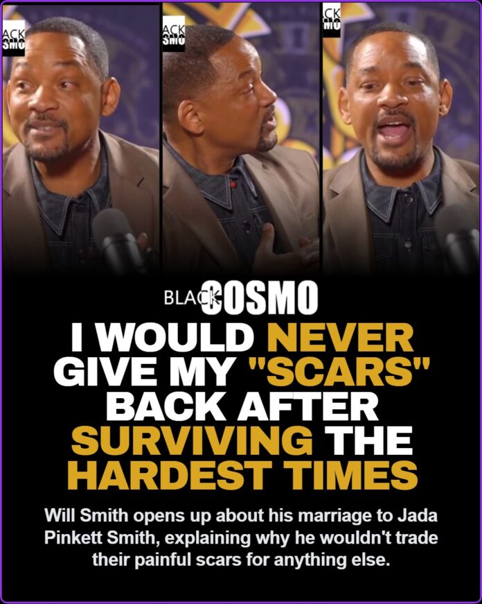 Will Smith Marriage Scars: Why He Values the Pain With Jada (VIDEO) Will Smith reflecting on life and his marriage during an emotional interview.