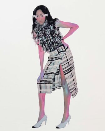 Ayo Edebiri posing for the April 2026 cover of Paper Magazine wearing bold editorial fashion.