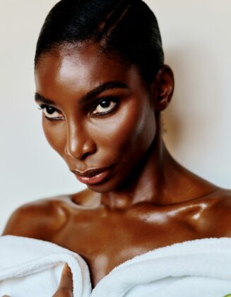 Michaela Coel commands attention in a fierce editorial look from her Harper's Bazaar March 2026 cover shoot.
