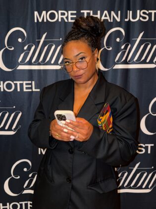 Tatyana Ali serving an unapologetic and sophisticated fashion look at an Eaton DC event.