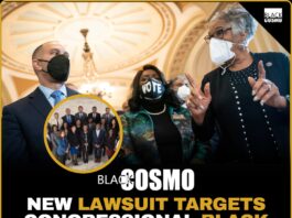 Image of a group of students protesting outside a school building