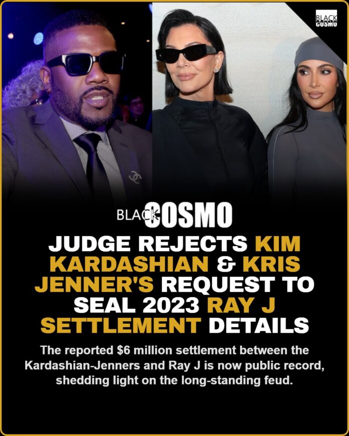 Kim Kardashian & Kris Jenner’s Rejected Request To Seal Ray J Settlement Kim Kardashian and Kris Jenner at a public event.