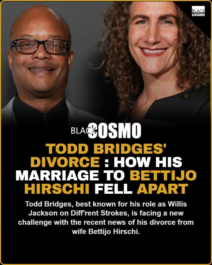 TODD BRIDGES DIVORCE: BETTIJO HIRSCHI MARRIAGE UPDATE Todd Bridges and Bettijo Hirschi's marriage has ended, but we're sending love and support to both parties during this difficult time