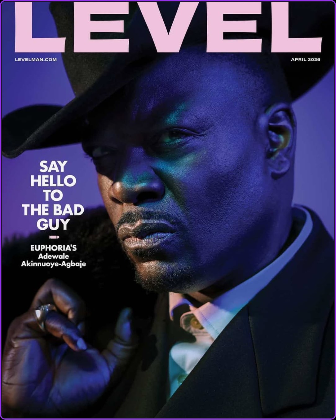 Adewale Akinnuoye-Agbaje looking sharp in a high-fashion editorial spread styled by Jason Rembert for Level Magazine.