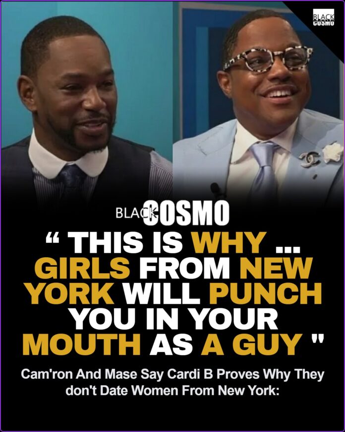 Cam’ron & Mase On Dating Women From New York After Cardi B Spat Cam'ron and Mase laughing during an episode of their popular sports and culture podcast It Is What It Is.