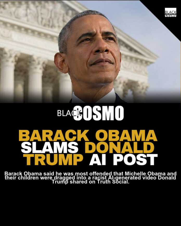 Obama Slams Trump’s Racist AI Video Obama Slams Trump’s Racist AI Video