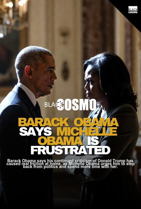 Obama Says Trump Strained His Marriage Obama Says Trump Strained His Marriage