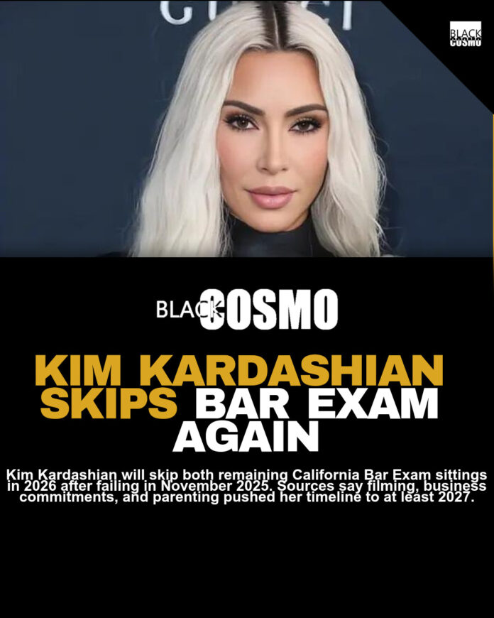 Kim Kardashian Delays Bar Exam to 2027 Kim Kardashian Delays Bar Exam to 2027