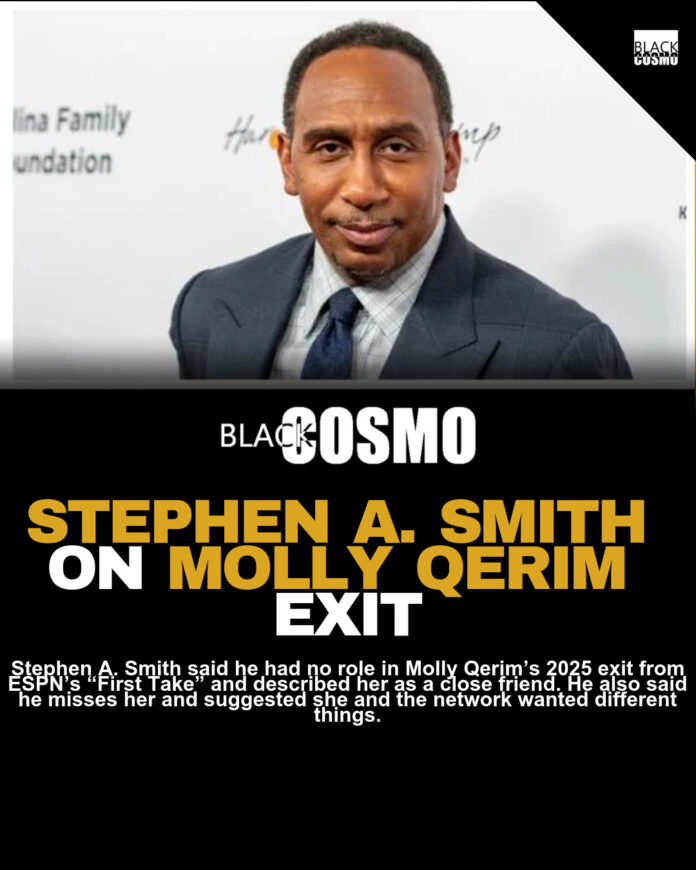 Stephen A. Smith Breaks Silence on Molly Qerim Exit Stephen A. Smith Breaks Silence on Molly Qerim Exit