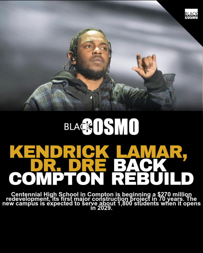 Kendrick Lamar Joins Dr. Dre at Compton Event Kendrick Lamar Joins Dr. Dre at Compton Event