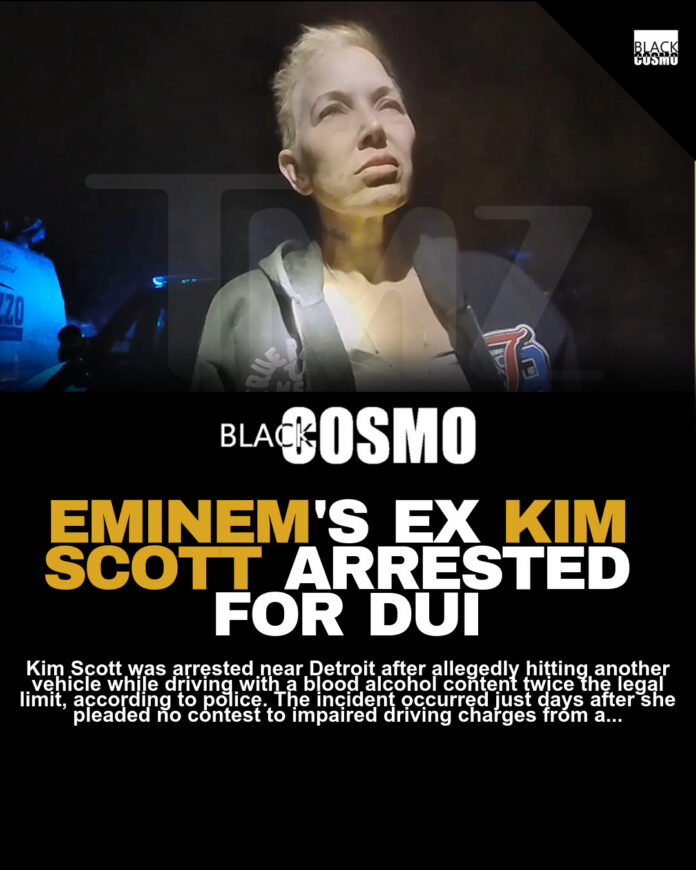 Eminem’s Ex Kim Scott Breaks Down Emotionally During DUI Arrest in Footage Eminem’s Ex Kim Scott Breaks Down Emotionally During DUI Arrest in Footage
