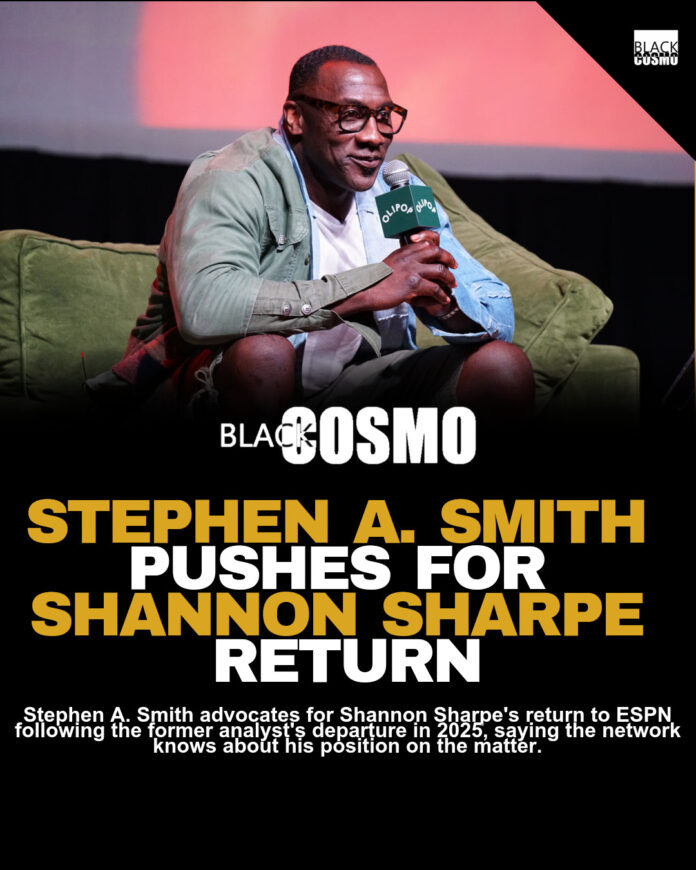 Stephen A. Smith Wants Shannon Sharpe Back at ESPN Stephen A. Smith Wants Shannon Sharpe Back at ESPN