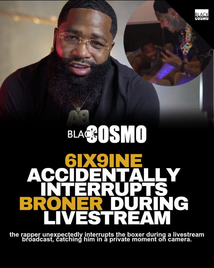 6ix9ine Walks In on Adrien Broner During Livestream 6ix9ine Walks In on Adrien Broner During Livestream