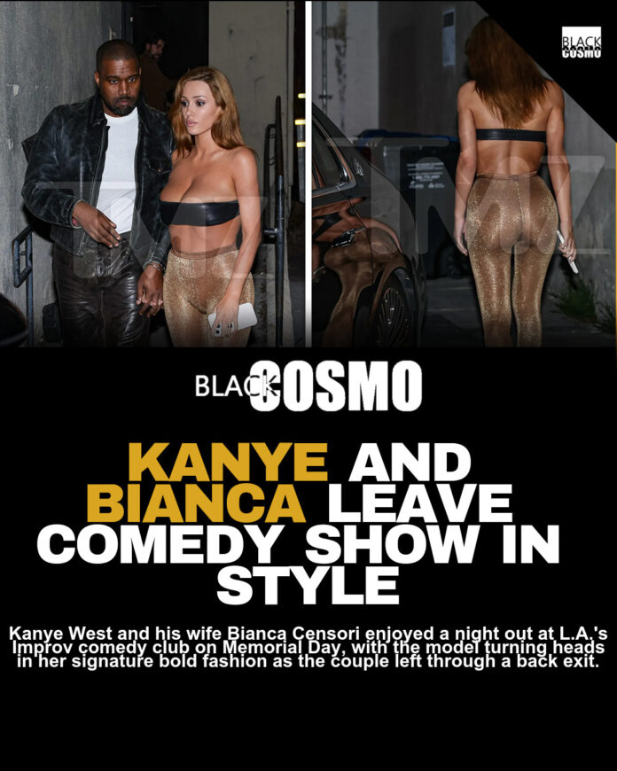 Kanye West and Bianca Censori Exit Improv Comedy Club in Los Angeles Kanye West and Bianca Censori Exit Improv Comedy Club in Los Angeles
