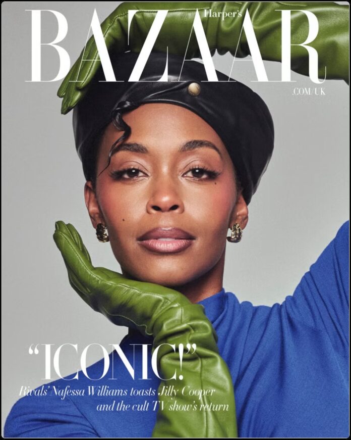 Nafessa Williams Harper’s Bazaar UK May 2026 Editorial Nafessa Williams posing elegantly for her feature in Harper's Bazaar UK May 2026 editorial shoot.
