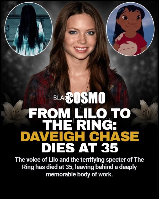 Daveigh Chase Passed Away of Complications of Meningitis at 35 A portrait of late actress Daveigh Chase who starred in Lilo and Stitch and The Ring