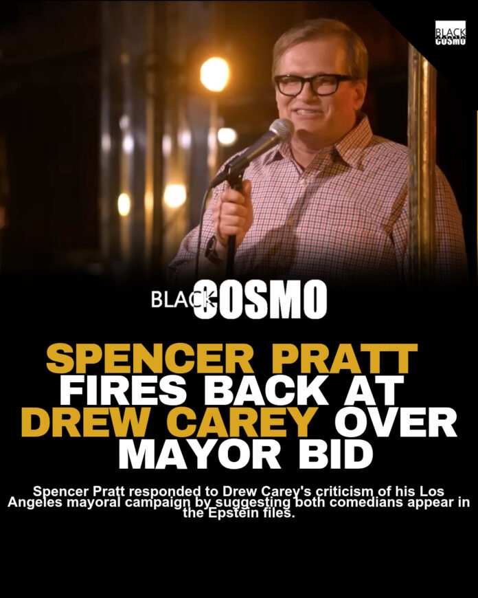 Spencer Pratt Fires Back at Drew Carey’s Serial Scammer Jab Spencer Pratt Fires Back at Drew Carey’s Serial Scammer Jab