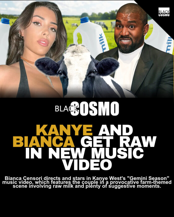 Kanye West Spills Milk on Bianca in Gemini Season Music Video Kanye West Spills Milk on Bianca in Gemini Season Music Video