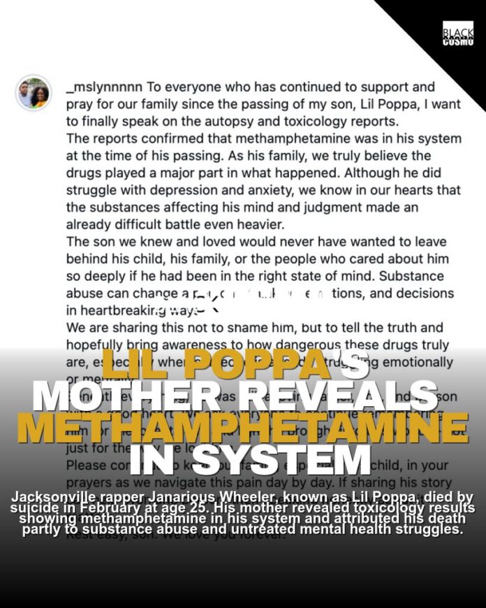 Lil Poppa’s Mom Responds to Meth in Autopsy Lil Poppa’s Mom Responds to Meth in Autopsy