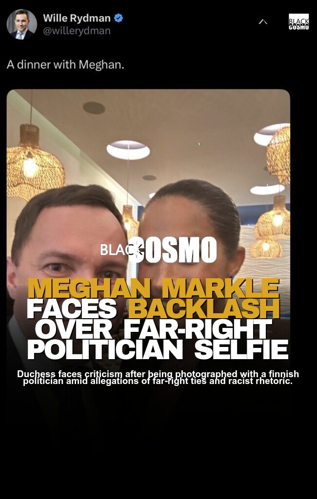 Meghan Markle Selfie With Controversial Politician Meghan Markle Selfie With Controversial Politician