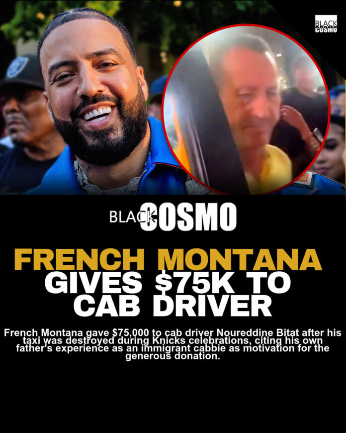 French Montana Fundraises $75K for Cab Driver After Knicks Fans Damage Taxi French Montana Fundraises $75K for Cab Driver After Knicks Fans Damage Taxi